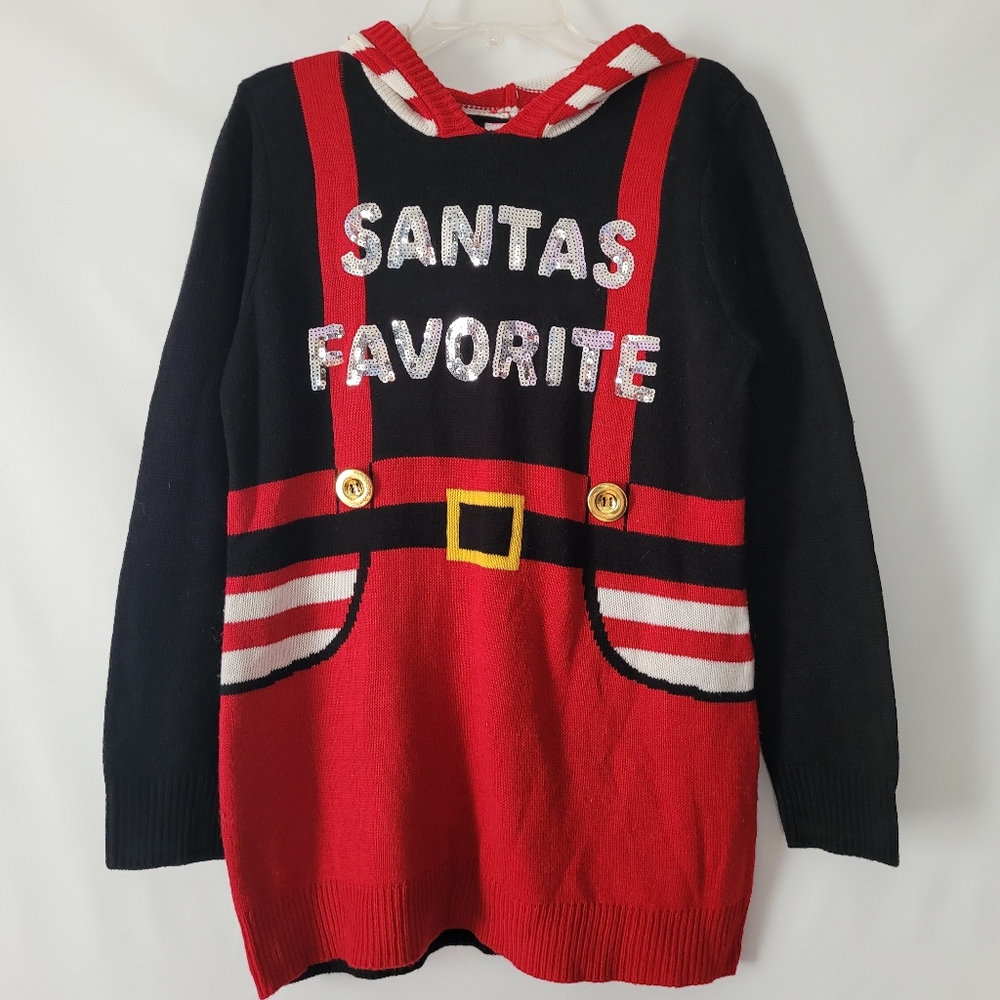 Santa's Favorite Holiday Sweater Junior Ladies XL